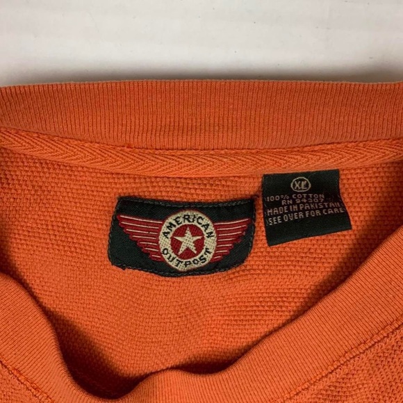 Vintage American Outpost 90s grunge skater streetwear orange xl shirt - Picture 4 of 4